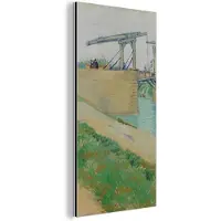 MuchoWow Wanddecoratie Metaal - Aluminium Schilderij Industrieel - De brug van Langlois - Vincent van Gogh - 20x40 cm - Dibond - Foto op aluminium - Industriële muurdecoratie - Voor de woonkamer/slaapkamer