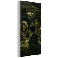 MuchoWow Wanddecoratie Metaal - Aluminium Schilderij Industrieel - De Aardappeleters - Vincent van Gogh - 80x160 cm - Dibond - Foto op aluminium - Industriële muurdecoratie - Voor de woonkamer/slaapkamer