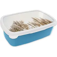 MuchoWow Broodtrommel Blauw - Lunchbox - Brooddoos - Graan - Lucht - Pastel - 18x12x6 cm - Kinderen - Jongen