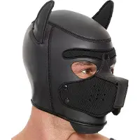 Ouch! Neopreen Puppy Mask - Zwart