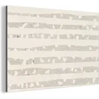 MuchoWow Wanddecoratie Metaal - Aluminium Schilderij Industrieel - Terrazzo - Terras - Pastel - 180x120 cm - Dibond - Foto op aluminium - Industriële muurdecoratie - Voor de woonkamer/slaapkamer