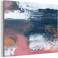 MuchoWow Wanddecoratie Metaal - Aluminium Schilderij Industrieel - Abstract - Verf - Design - 120x90 cm - Dibond - Foto op aluminium - Industriële muurdecoratie - Voor de woonkamer/slaapkamer