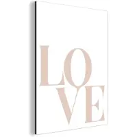MuchoWow Wanddecoratie Metaal - Aluminium Schilderij Industrieel - Tekst - Quotes - Love - 90x120 cm - Dibond - Foto op aluminium - Industriële muurdecoratie - Voor de woonkamer/slaapkamer
