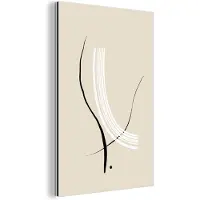 MuchoWow Wanddecoratie Metaal - Aluminium Schilderij Industrieel - Lijn - Pastel - Design - 80x120 cm - Dibond - Foto op aluminium - Industriële muurdecoratie - Voor de woonkamer/slaapkamer