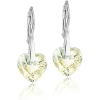 Montebello Oorbellen Lily HZ79 - Swarovski Hart - 925 Zilver Gerhod. - Ø10mm - 25mm