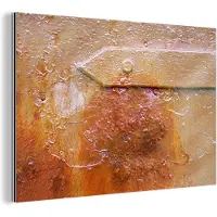 MuchoWow Wanddecoratie Metaal - Aluminium Schilderij Industrieel - Roest - Retro - Staal - IJzer - 180x120 cm - Dibond - Foto op aluminium - Industriële muurdecoratie - Voor de woonkamer/slaapkamer