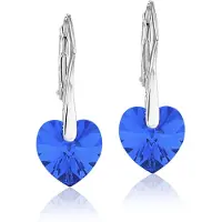 Montebello Oorbellen Lily HZ88 - 925 Zilver Gerhod.- Swarovski Hart - Ø10mm - 25mm