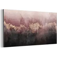 MuchoWow Wanddecoratie Metaal - Aluminium Schilderij Industrieel - Glitter - Goud - Abstract - 120x60 cm - Dibond - Foto op aluminium - Industriële muurdecoratie - Voor de woonkamer/slaapkamer