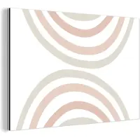 MuchoWow Wanddecoratie Metaal - Aluminium Schilderij Industrieel - Regenboog - Design - Pastel - 180x120 cm - Dibond - Foto op aluminium - Industriële muurdecoratie - Voor de woonkamer/slaapkamer