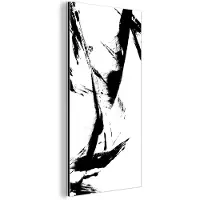 MuchoWow Wanddecoratie Metaal - Aluminium Schilderij Industrieel - Verf - Zwart - Abstract - 40x80 cm - Dibond - Foto op aluminium - Industriële muurdecoratie - Voor de woonkamer/slaapkamer