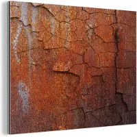 MuchoWow Wanddecoratie Metaal - Aluminium Schilderij Industrieel - IJzer - Roest - Industrieel - 160x120 cm - Dibond - Foto op aluminium - Industriële muurdecoratie - Voor de woonkamer/slaapkamer