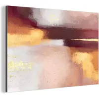 MuchoWow Wanddecoratie Metaal - Aluminium Schilderij Industrieel - Verf - Abstract - Pastel - 180x120 cm - Dibond - Foto op aluminium - Industriële muurdecoratie - Voor de woonkamer/slaapkamer