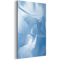 MuchoWow Wanddecoratie Metaal - Aluminium Schilderij Industrieel - Acrylverf - Blauw - Design - 120x180 cm - Dibond - Foto op aluminium - Industriële muurdecoratie - Voor de woonkamer/slaapkamer