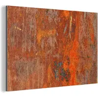 MuchoWow Wanddecoratie Metaal - Aluminium Schilderij Industrieel - Roest - Industrieel - Staal - 180x120 cm - Dibond - Foto op aluminium - Industriële muurdecoratie - Voor de woonkamer/slaapkamer