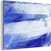 MuchoWow Wanddecoratie Metaal - Aluminium Schilderij Industrieel - Verf - Design - Blauw - 160x120 cm - Dibond - Foto op aluminium - Industriële muurdecoratie - Voor de woonkamer/slaapkamer