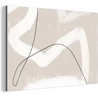MuchoWow Wanddecoratie Metaal - Aluminium Schilderij Industrieel - Lijn - Abstract - - Design - 180x120 cm - Dibond - Foto op aluminium - Industriële muurdecoratie - Voor de woonkamer/slaapkamer
