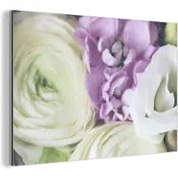 MuchoWow Wanddecoratie Metaal - Aluminium Schilderij Industrieel - Bloemen - Rozen - Natuur - 150x100 cm - Dibond - Foto op aluminium - Industriële muurdecoratie - Voor de woonkamer/slaapkamer