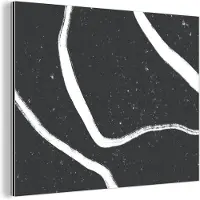 MuchoWow Wanddecoratie Metaal - Aluminium Schilderij Industrieel - Lijn - Minimalisme - Design - 40x30 cm - Dibond - Foto op aluminium - Industriële muurdecoratie - Voor de woonkamer/slaapkamer