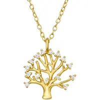 Montebello Ketting Mina - 925 Zilver Verguld - Levensboom - Ø13mm - 45cm