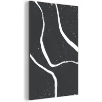 MuchoWow Wanddecoratie Metaal - Aluminium Schilderij Industrieel - Lijn - Minimalisme - Design - 120x180 cm - Dibond - Foto op aluminium - Industriële muurdecoratie - Voor de woonkamer/slaapkamer