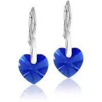 Montebello Oorbellen Lily HZ84 - 925 Zilver Gerhod.- Swarovski Hart - Ø10mm - 25mm