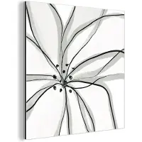 MuchoWow Wanddecoratie Metaal - Aluminium Schilderij Industrieel - Bloemen - Abstract - Design - 20x20 cm - Dibond - Foto op aluminium - Industriële muurdecoratie - Voor de woonkamer/slaapkamer