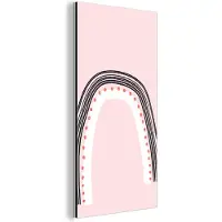 MuchoWow Wanddecoratie Metaal - Aluminium Schilderij Industrieel - Regenboog - Minimalisme - Roze - 20x40 cm - Dibond - Foto op aluminium - Industriële muurdecoratie - Voor de woonkamer/slaapkamer