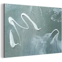MuchoWow Wanddecoratie Metaal - Aluminium Schilderij Industrieel - Acrylverf - Design - Abstract - 150x100 cm - Dibond - Foto op aluminium - Industriële muurdecoratie - Voor de woonkamer/slaapkamer