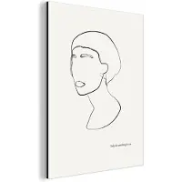 MuchoWow Wanddecoratie Metaal - Aluminium Schilderij Industrieel - Tekst - Vrouwen - Line art - Quotes - 90x120 cm - Dibond - Foto op aluminium - Industriële muurdecoratie - Voor de woonkamer/slaapkamer