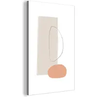 MuchoWow Wanddecoratie Metaal - Aluminium Schilderij Industrieel - Minimalisme - Pastel - Abstract - 80x120 cm - Dibond - Foto op aluminium - Industriële muurdecoratie - Voor de woonkamer/slaapkamer