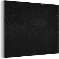 MuchoWow Wanddecoratie Metaal - Aluminium Schilderij Industrieel - Sterrenhemel - Zwart - Wit - Hemel - 160x120 cm - Dibond - Foto op aluminium - Industriële muurdecoratie - Voor de woonkamer/slaapkamer