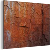 MuchoWow Wanddecoratie Metaal - Aluminium Schilderij Industrieel - IJzer - Roest - Industrieel - 160x120 cm - Dibond - Foto op aluminium - Industriële muurdecoratie - Voor de woonkamer/slaapkamer
