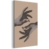 MuchoWow Wanddecoratie Metaal - Aluminium Schilderij Industrieel - Vintage - Hand - Design - 120x180 cm - Dibond - Foto op aluminium - Industriële muurdecoratie - Voor de woonkamer/slaapkamer