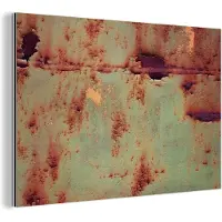 MuchoWow Wanddecoratie Metaal - Aluminium Schilderij Industrieel - Vintage - Roest - Staal - IJzer - 180x120 cm - Dibond - Foto op aluminium - Industriële muurdecoratie - Voor de woonkamer/slaapkamer