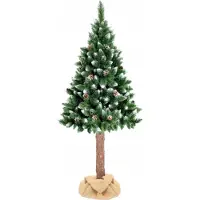 Viking Choice Kunstkerstboom 220 cm - met sneeuw en houten stam