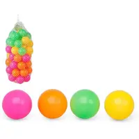 Atosa Ballenbak ballen - 40x - neon kleuren - 6 cm - Speelgoed - Ballenbakballen in felle kleuren