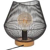 Atmosphera Jena Tafellamp - Zwarte Metalen Draad, 28 cm