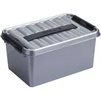 Sunware Q-line opbergbox - 6 l - grijs/zwart