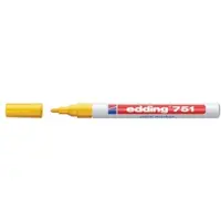 Edding 751 Permanent Lakmarker Geel Fijn Ronde punt 1 - 2 mm Waterbestendig