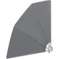 vidaXL Balkonscherm inklapbaar 210x210 cm grijs