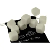 United Entertainment ijsblokjes wisky stones natuursteen wit 9 stuks