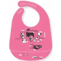 Vepa Bins Modern-Twist slabbetje met opvangbak 22,5 cm siliconen roze