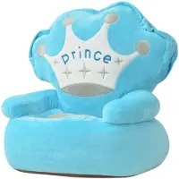 vidaXL Kinderstoel prins pluche blauw