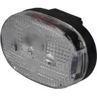 Ikzi Light Ikzilight Ovale fietskoplamp - 3 LED's - Wit - Batterijvoeding - Inclusief montagebeugel