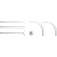 Sealskin douche combi stang rond 20mm 90x90 of 90x90x90 of 80x170cm wit