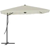 vidaXL Parasol met stalen paal 250x250 cm zandkleurig