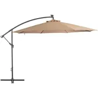 vidaXL Zweefparasol met aluminium paal 350 cm taupe