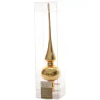 Kaemingk Kerstboompiek van glas | lichtgoud | 26cm hoog