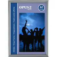 Europel Kliklijst – Posterlijst – A1 – 59,4 x 84 cm – 25mm – Aluminium – Zilver