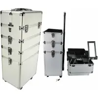 Vdd Visagie koffer - Aluminium - Zilver - 25x35x76cm